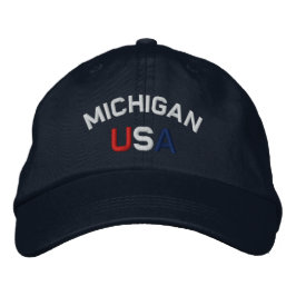 Michigan USA bestickt Navy Blue Hat Bestickte Baseballkappe