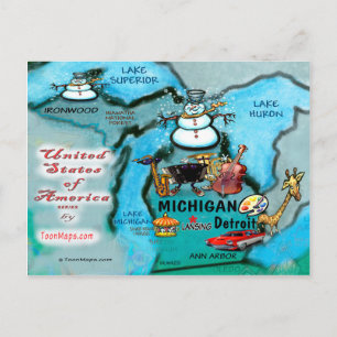 Michigan USA Card Postkarte