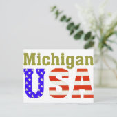 Michigan USA! Postkarte (Stehend Vorderseite)