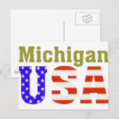 Michigan USA! Postkarte (Vorne/Hinten)