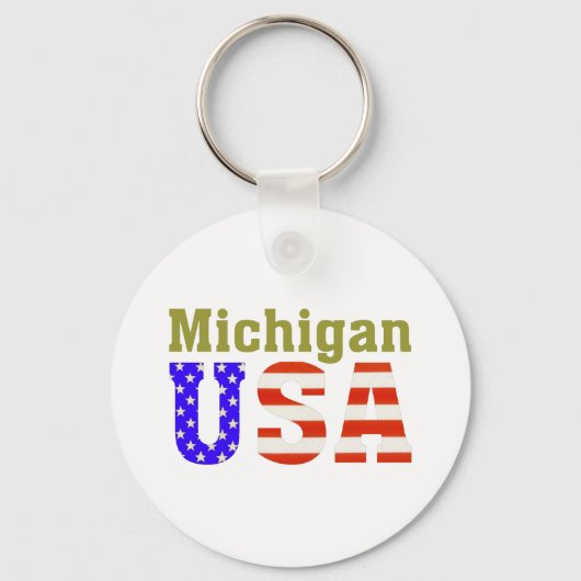 Michigan USA! Schlüsselanhänger (Vorderseite)