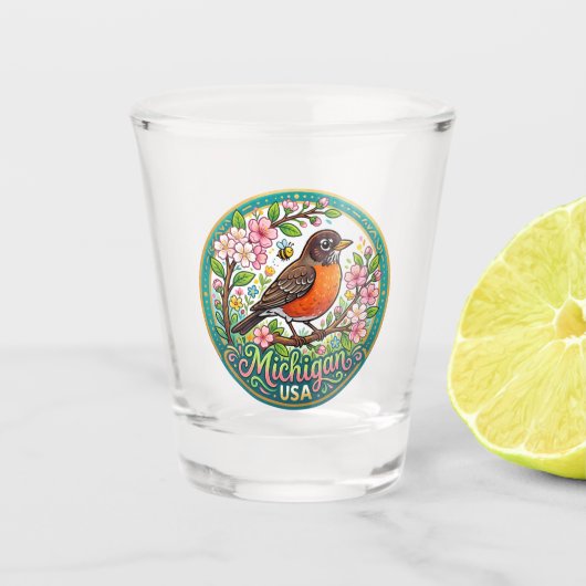 Michigan USA Schnapsglas (Vorderseite)
