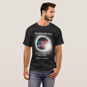 Michigan USA Total solar eclipse 8. April 2024 T-Shirt (Vorne ganz)