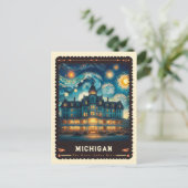 Michigan | Vincent Van Gogh Inspiriert Postkarte (Stehend Vorderseite)