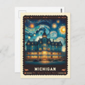 Michigan | Vincent Van Gogh Inspiriert Postkarte (Vorne/Hinten)