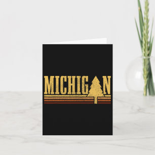 Michigan Vintage Baum State Pride Camping Wandern Karte