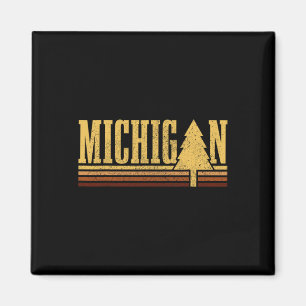 Michigan Vintage Baum State Pride Camping Wandern Magnet
