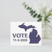 Michigan Vote Postkarte (Stehend Vorderseite)