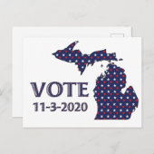 Michigan Vote Postkarte (Vorne/Hinten)