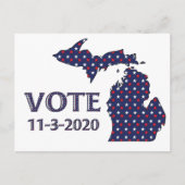 Michigan Vote Postkarte (Vorderseite)