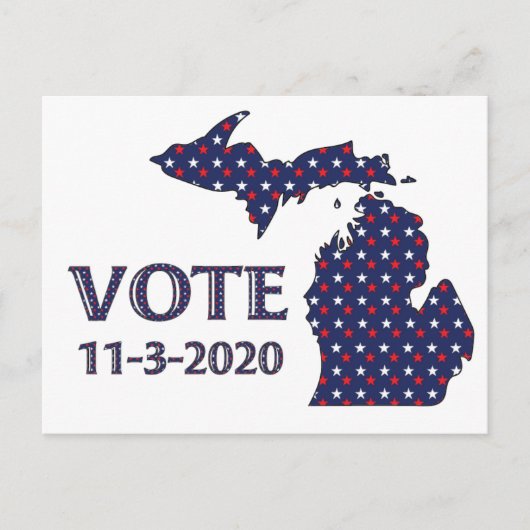 Michigan Vote Postkarte (Vorderseite)