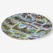 Michigan-Wahrzeichen-Party-Teller Pappteller (Schrägansicht)