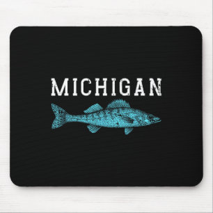 Michigan Walleye Fishing Fisherman Angler Midwest Mousepad
