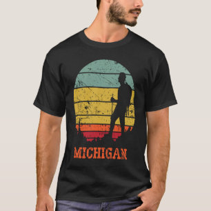 Michigan Wandern Vintag Retro Sonnenuntergang gest T-Shirt