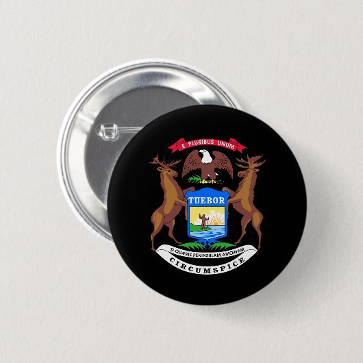 Michigan-Wappen Button (Vorne & Hinten)