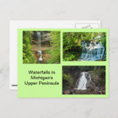 Michigan Waterfall Postkarte (Vorne/Hinten)