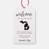 Michigan Wedding Welcome Geschenkanhänger (Vorderseite)
