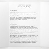 Michigan Wedding Welcome Letter & Itinerary Dreifach-gefaltete Programmkarte (Innenseite Mitte)