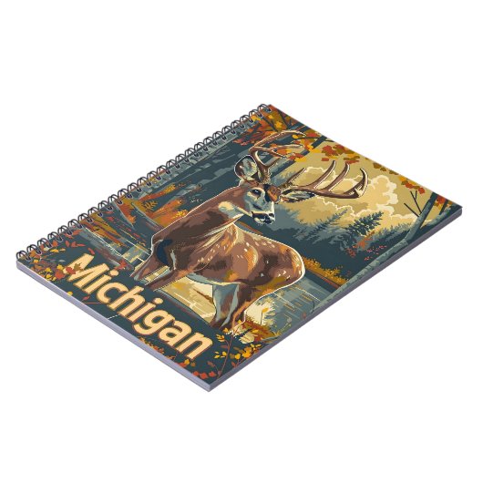 Michigan Weißschwanzhirsche Notizblock (Linke Seite)