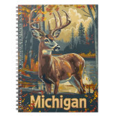 Michigan Weißschwanzhirsche Notizblock (Vorderseite)