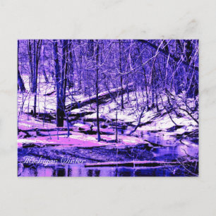 Michigan Winter Postkarte