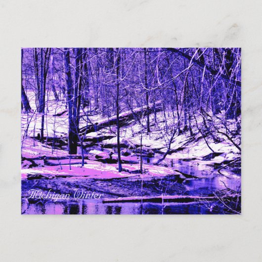 Michigan Winter Postkarte (Vorderseite)