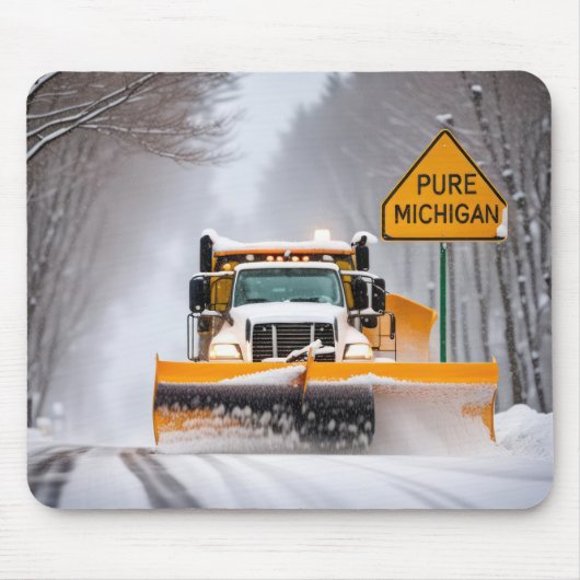 Michigan Winter Snowplow Mousepad (Vorne)