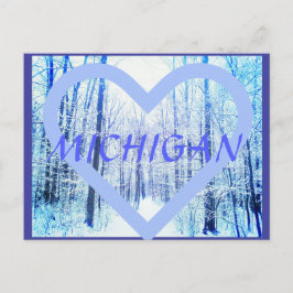 Michigan Winter Woodland Postkarte