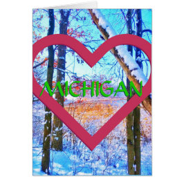 Michigan Winter WoodMarsh Card