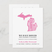 MICHIGAN Wir haben neue Adresse Neue Zuhause Postc Postkarte (Vorne/Hinten)