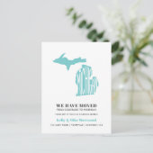 MICHIGAN Wir haben neue Adresse Neue Zuhause versc Postkarte (Stehend Vorderseite)