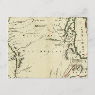 Michigan, Wisconsin, Illinois Postkarte
