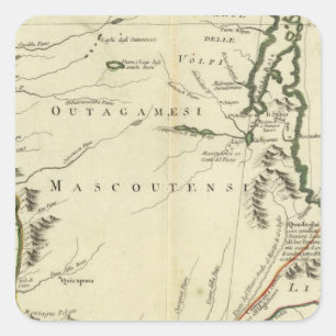 Michigan, Wisconsin, Illinois Quadratischer Aufkleber