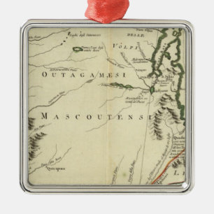 Michigan, Wisconsin, Illinois Silbernes Ornament