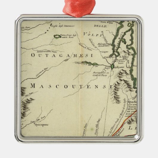 Michigan, Wisconsin, Illinois Silbernes Ornament (Vorne)