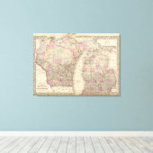 Michigan, Wisconsin Leinwanddruck (Insitu (Holzboden))