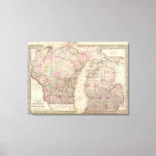 Michigan, Wisconsin Leinwanddruck