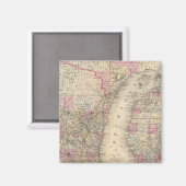 Michigan, Wisconsin Magnet (Vorderseite/Rückseite)