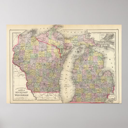 Michigan, Wisconsin Poster (Vorne)