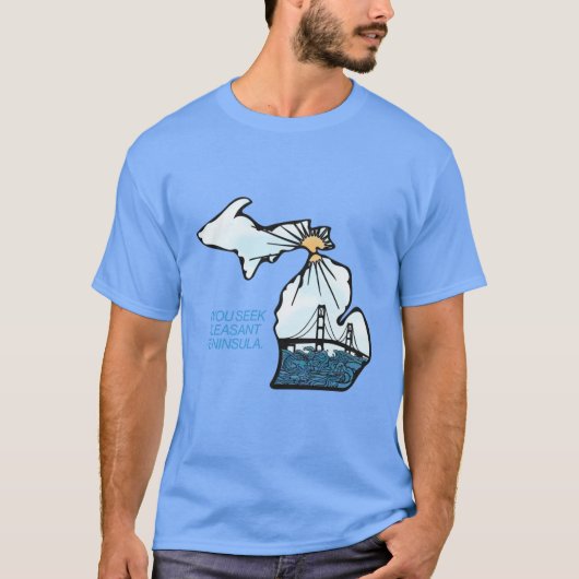 Michigan with its motto Oversized T-Shirt (Vorderseite)