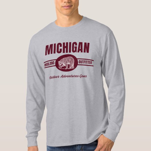 Michigan Woodland Outfitter Mens T-Shirt (Vorderseite)