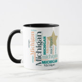 Michigan Word Art Tasse (Links)