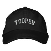 Michigan Yooper bestickte, anpassbare Cap Black Bestickte Kappe (Vorderseite)