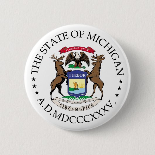 Michigan-Zeichen Button (Vorderseite)