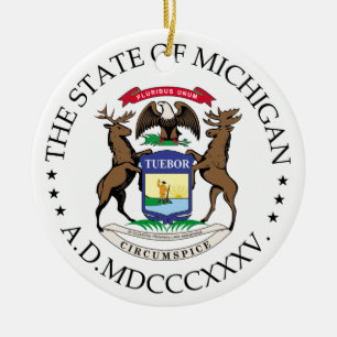 Michigan-Zeichen Keramik Ornament
