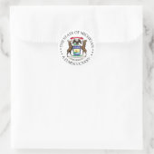 Michigan-Zeichen Runder Aufkleber (Tasche)