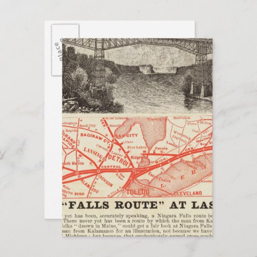 Michigan Zentralbahn Postkarte (Vorne/Hinten)