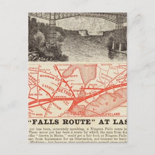 Michigan Zentralbahn Postkarte (Vorderseite)