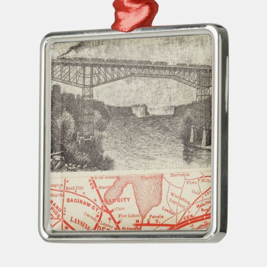 Michigan-Zentraleisenbahn Ornament Aus Metall (Links)