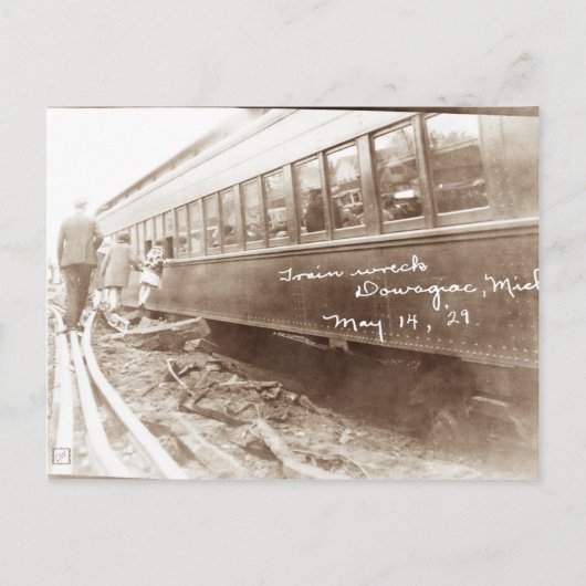 Michigan-Zugunglück Postkarte (Vorderseite)